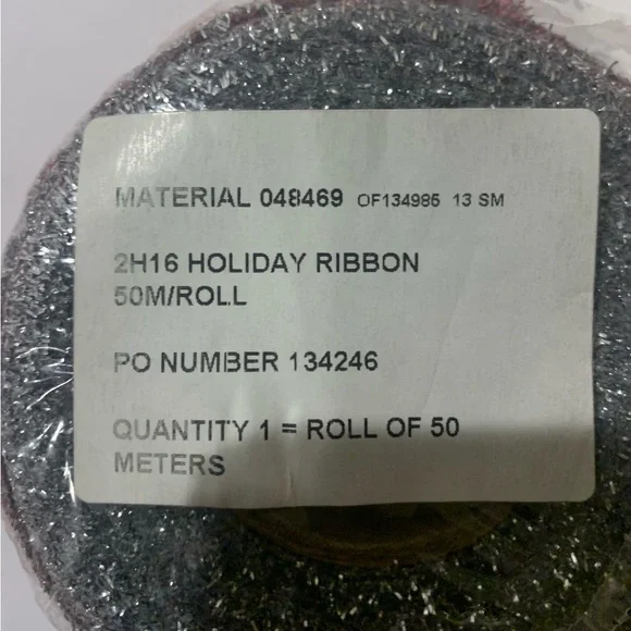 Genuine Chanel Ribbon Red Sheer Holiday 100% authentic ONE YARD - Picture 6 of 6